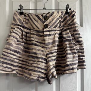 Cartonnier High Waist Tan and Black Shorts